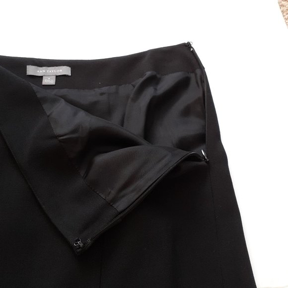 Ann Taylor Wool Skirt Black Size 6 - Picture 7 of 12